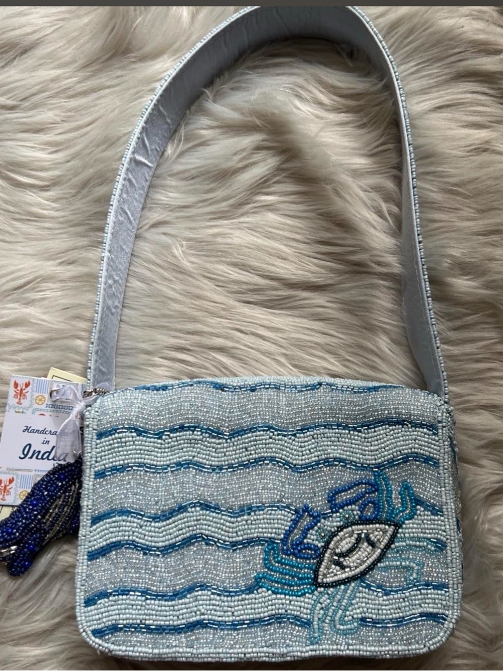 Beaded Blue Whale Shoulder Bag - Women Bags - Picture 2 of 5